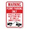 Signmission Warning Permit Parking Only Vehicles Wit Heavy-Gauge Aluminum Sign, 12" x 18", A-1218-22711 A-1218-22711 - alternate 1